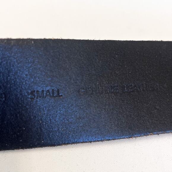 Michael Kors Leather Wide Women Statement Belt Size S Black Silver Buckle 553219 - Picture 6 of 7